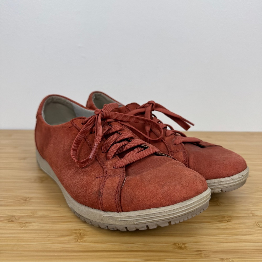 Dansko Women‎ Leela Waterproof Nubuck Sneakers Red Casual Lace Up Shoes 9.5-10